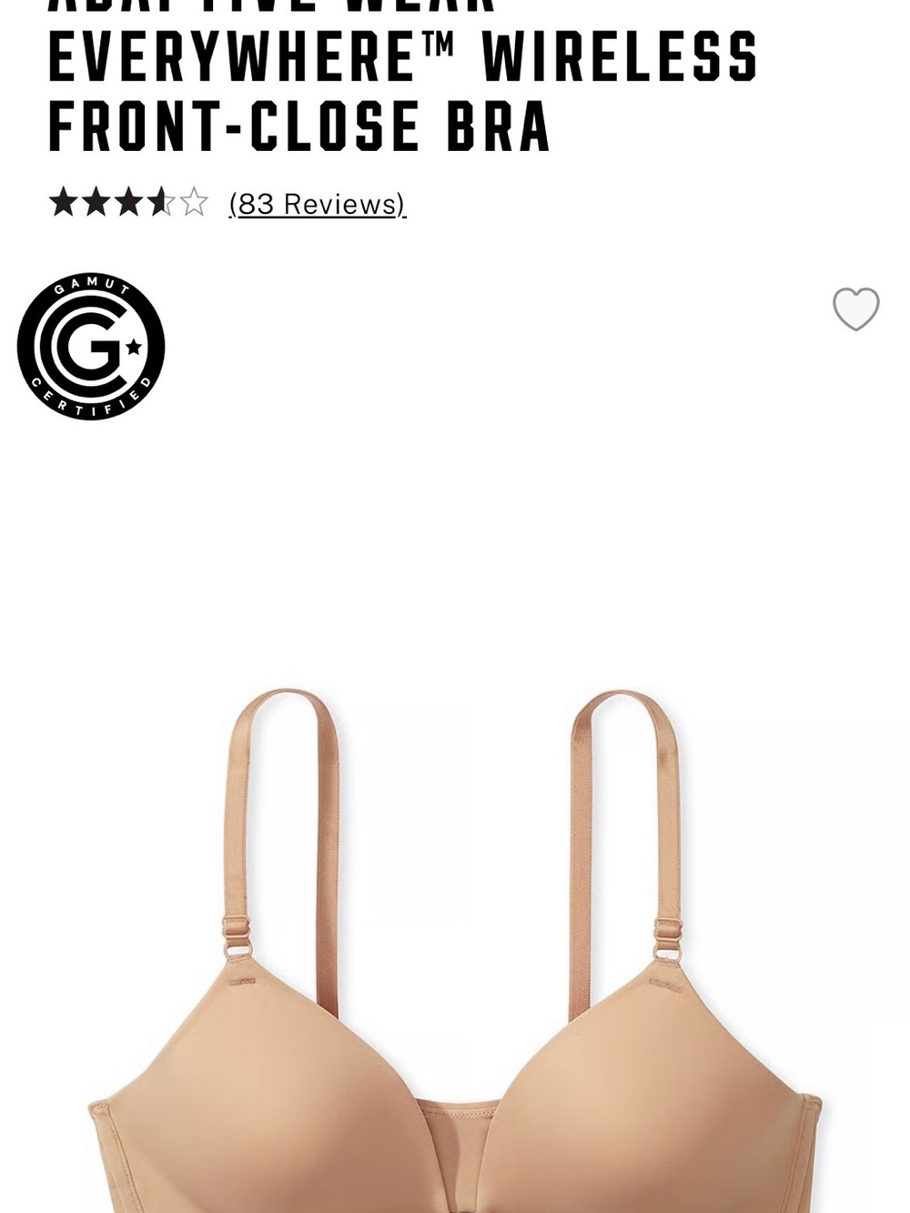 PINK Victoria's Secret Nude Wireless Front-Close Bras